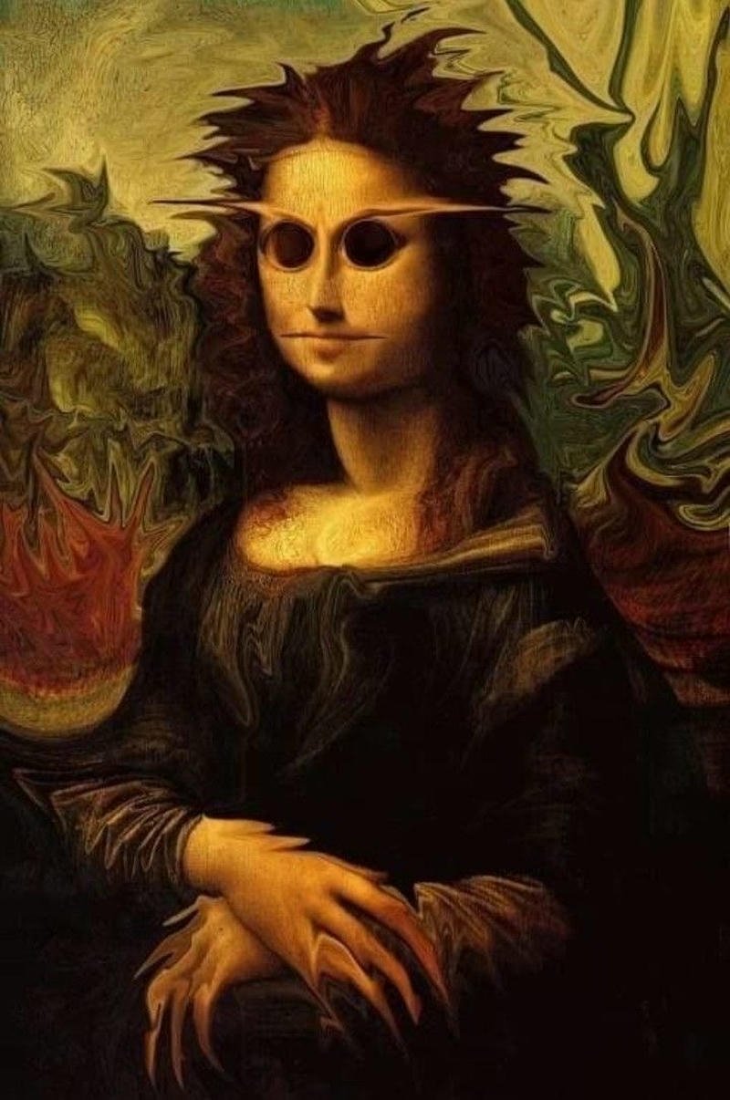 Meme Mona Lisa nụ cười bí ẩn gây cười