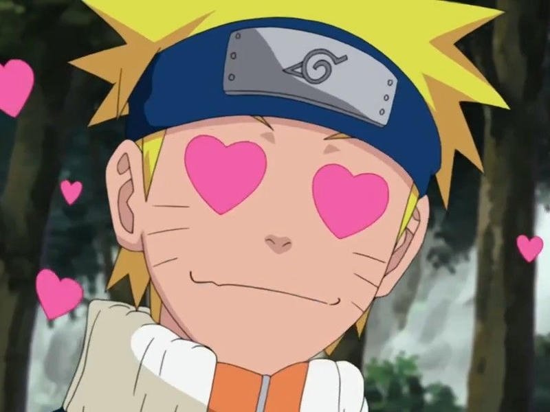 Meme Naruto ánh mắt trái tim gây cười