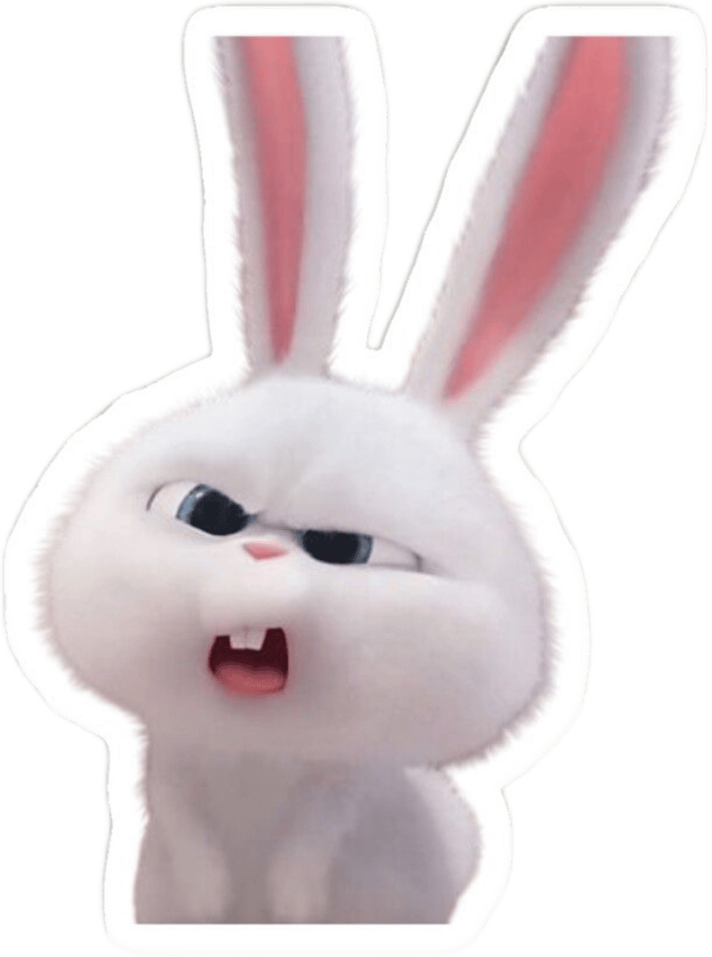 Meme sticke thỏ trắng lan truyền mạnh trên mạng xã hội