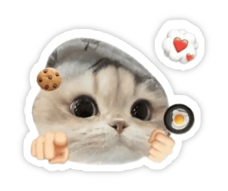 Mèo sticker dễ thương cute nhẹ nhàng siêu dễ thương