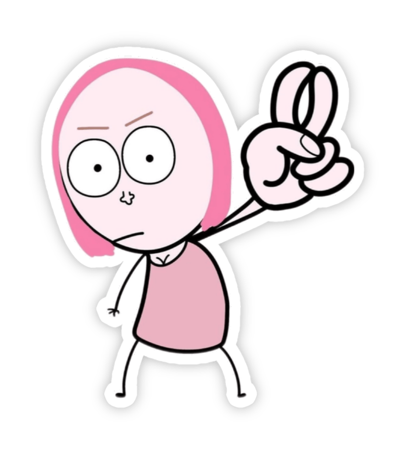 Nhãn dán bựa hài hước bá đạo tạo ngón tay