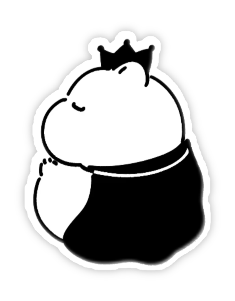 Nhãn dán cute không màu trắng đen cute siêu dễ thương