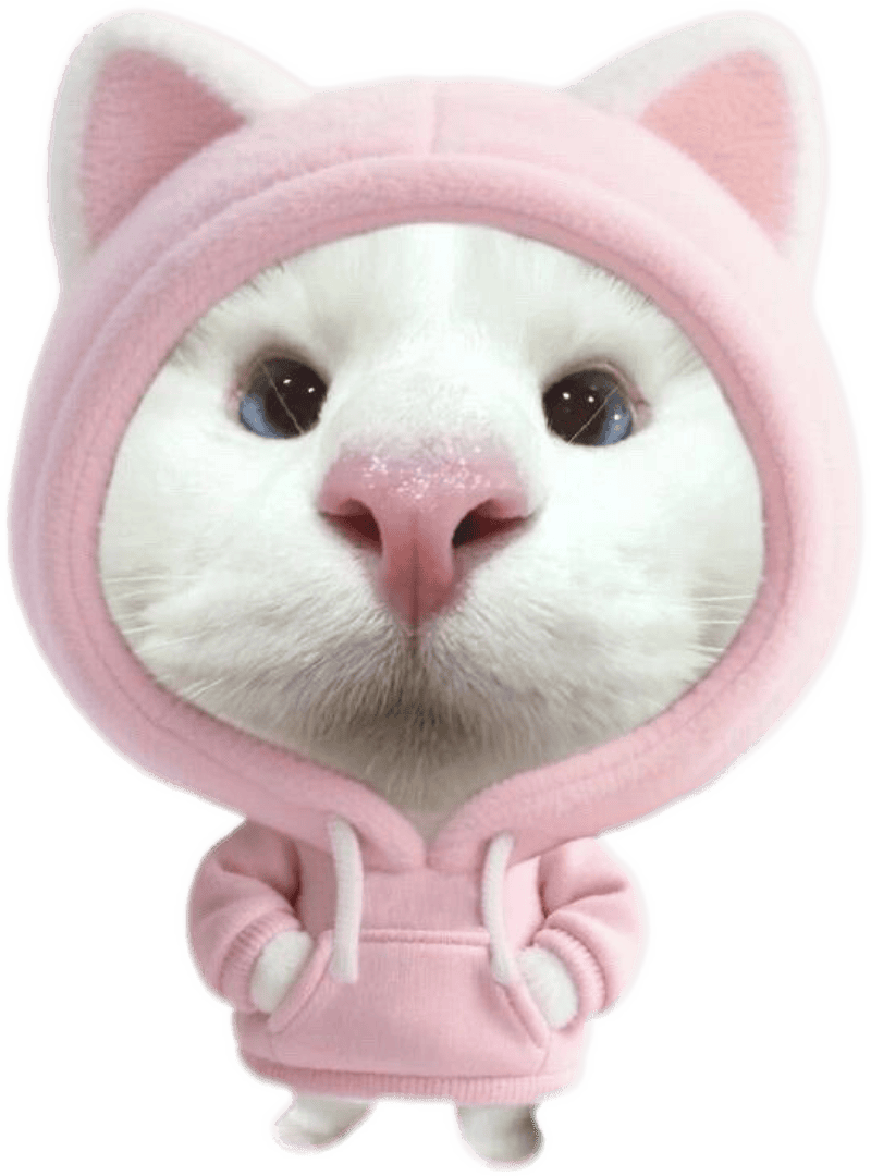 Nhãn dán mèo vui nhộn tích cực đáng yêu