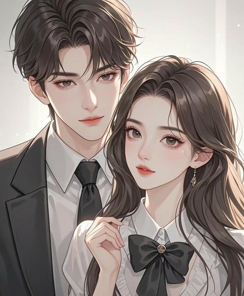 Nhân vật anime đôi nam nữ phong cách lãng mạn