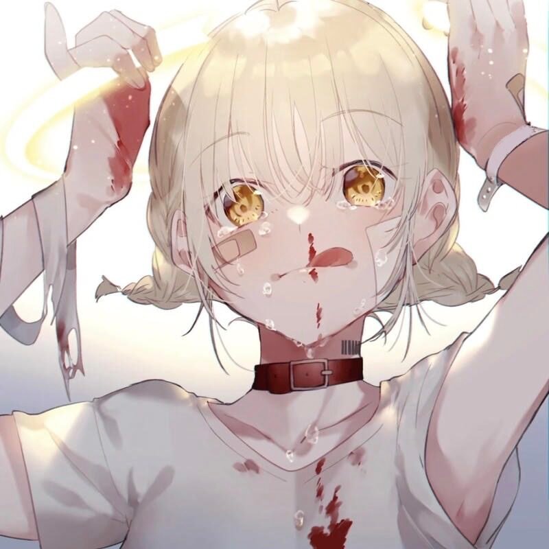 Nhân vật anime nữ buồn với tâm trạng nặng nề