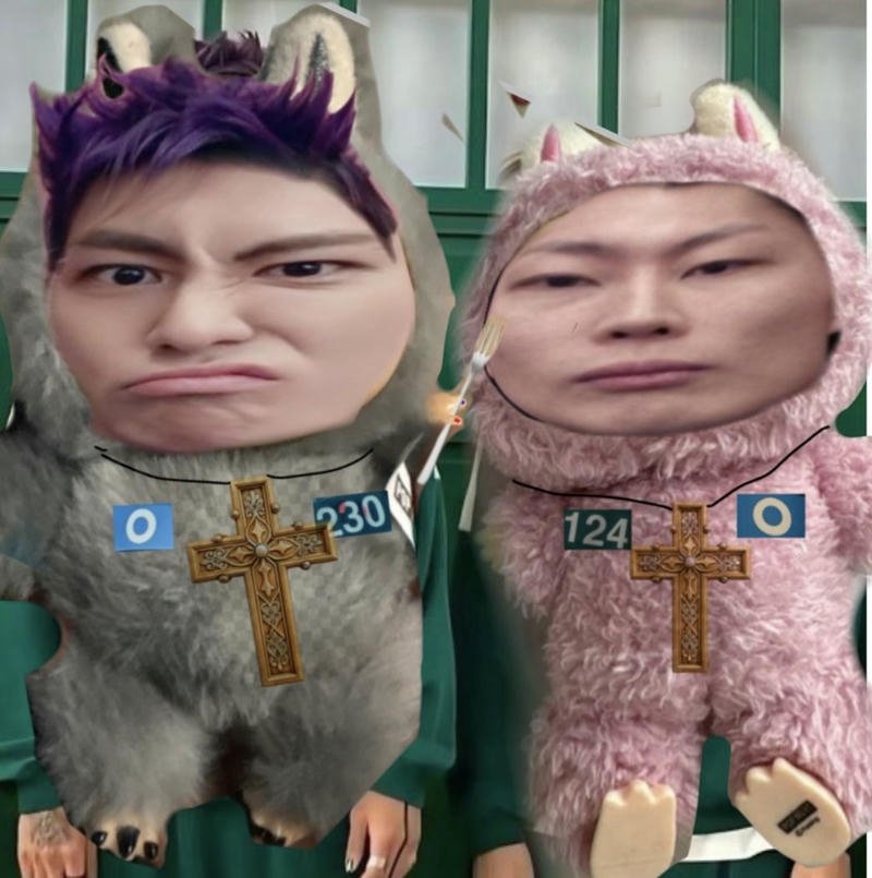 Squid Game biểu cảm hoảng hốt cực hài meme
