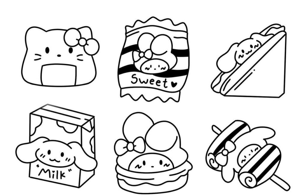 Sticker cute không màu thumbnail