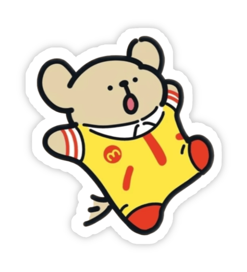 Sticker dễ thương cute hình con gấu