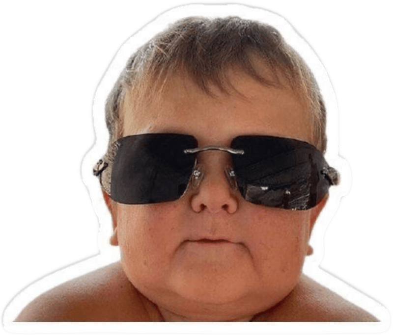 Sticker meme em bé cực lầy cực kỳ hài hước