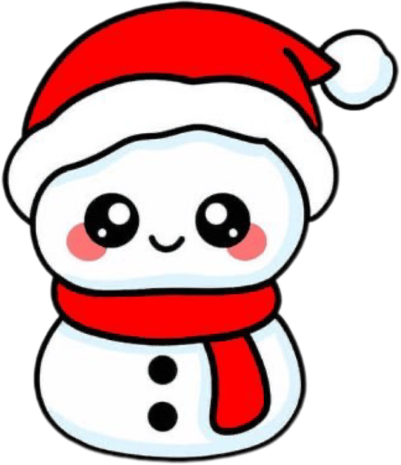 Sticker noel người tuyết đội mũ giáng sinh