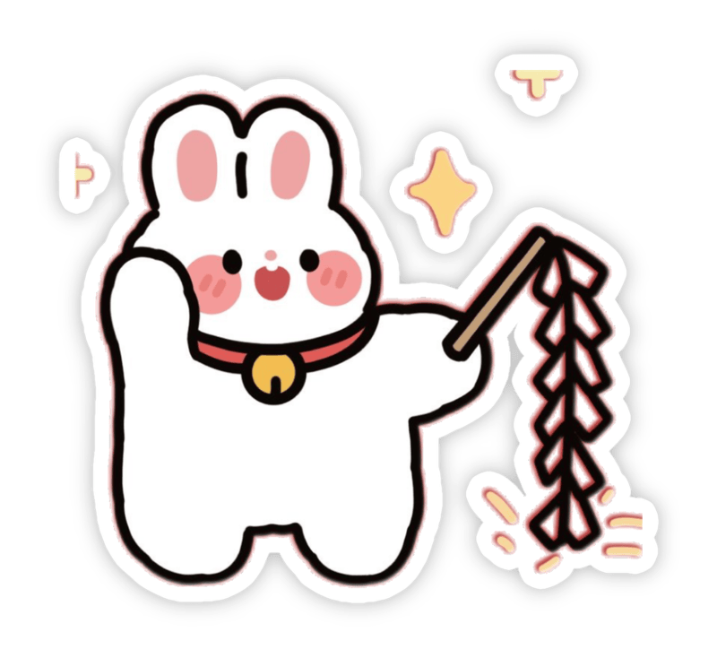 Sticker tết cute rực rỡ không khí xuân vui nhộn