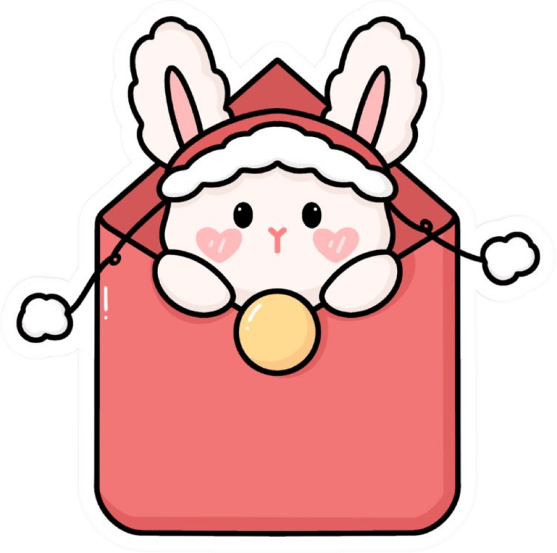 Sticker tết ngộ nghĩnh phong cách chibi đáng yêu