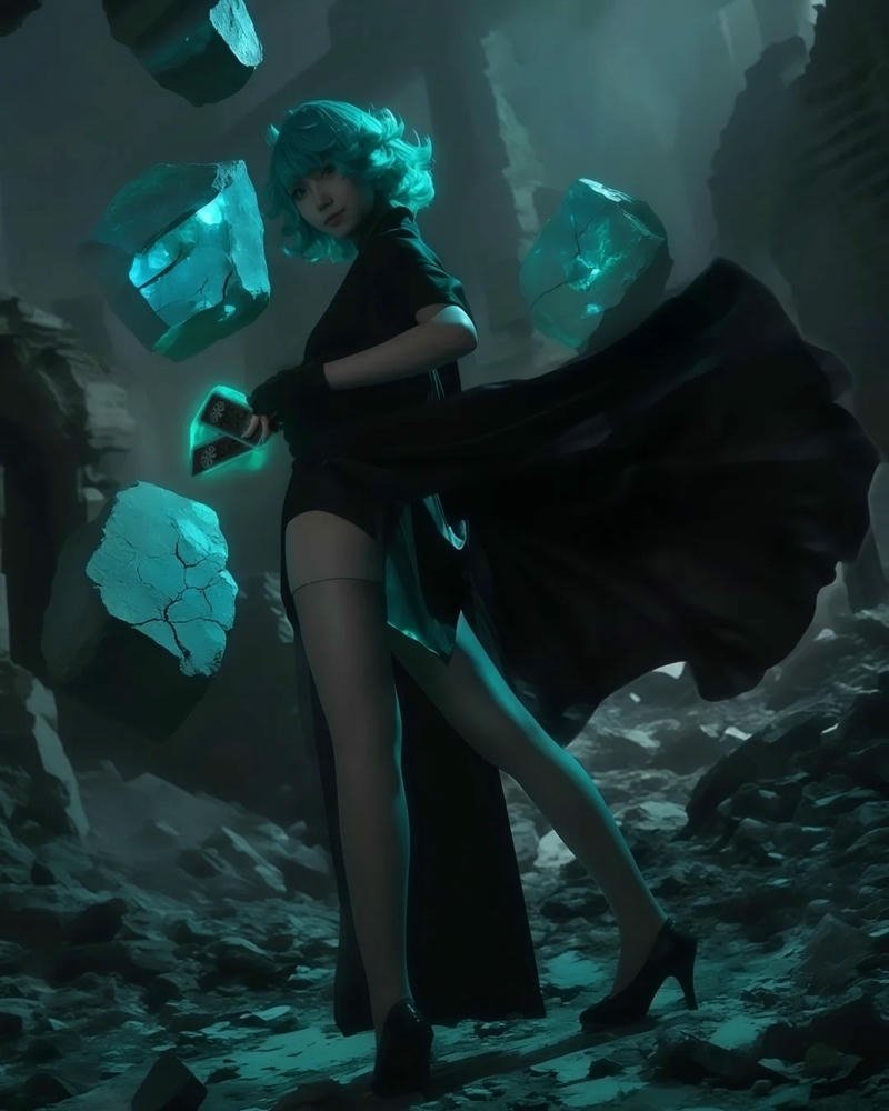 Tatsumaki cosplay ánh mắt nổi bật toát lên vẻ lạnh lùng