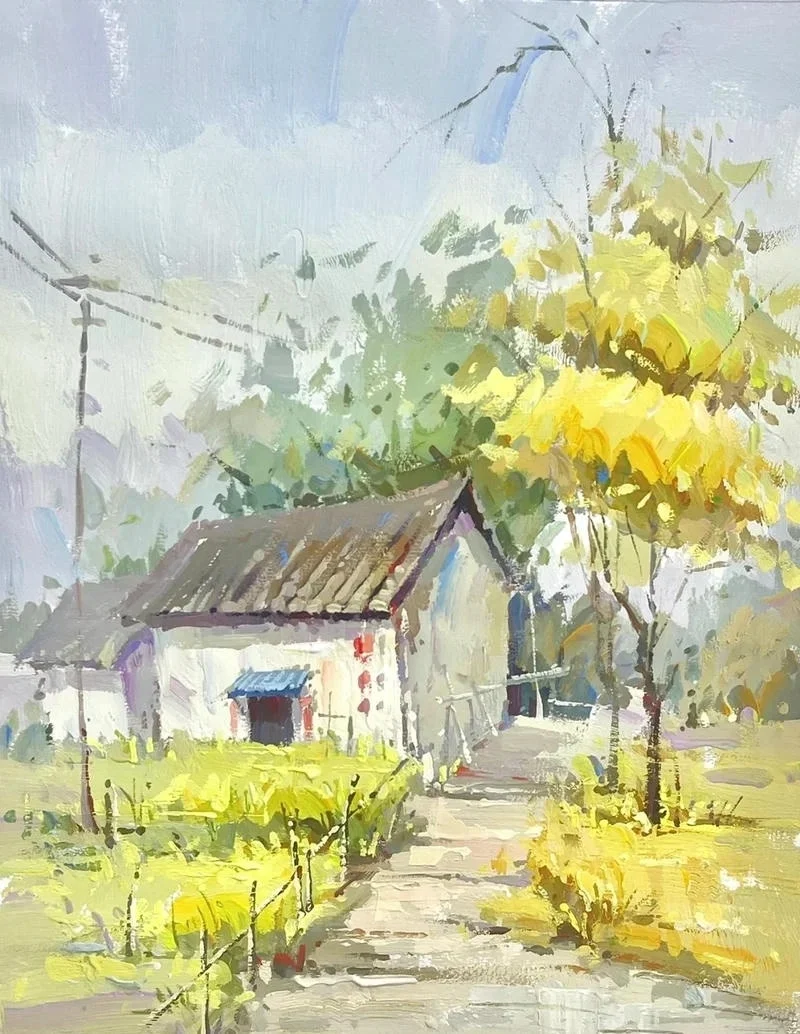Tổng thể bức tranh gợi cảm giác bình yên nhẹ nhàng