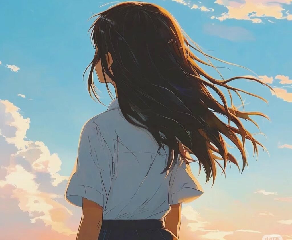 ảnh cô gái quay lưng anime THUMBNAIL