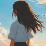 ảnh cô gái quay lưng anime THUMBNAIL