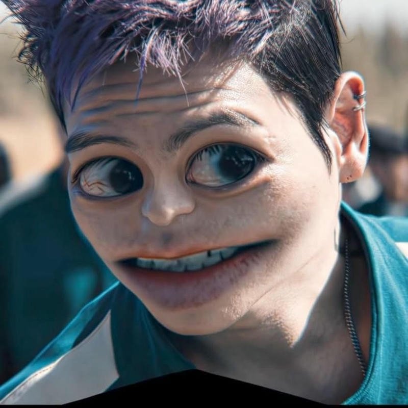 squid game meme dùng filter cho nhân vật