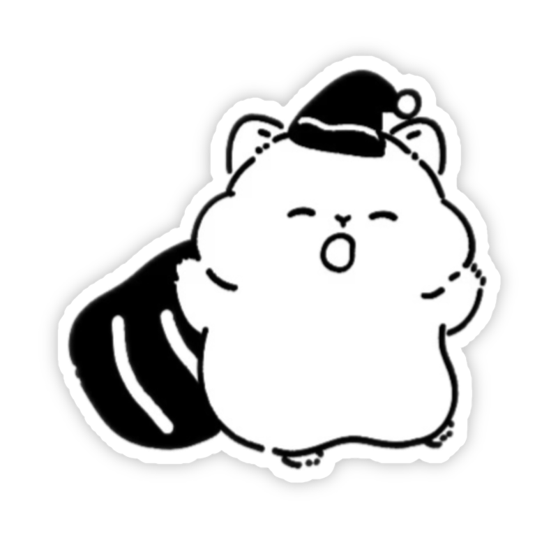 sticker cute không màu phong cách basic đáng yêu cực hot