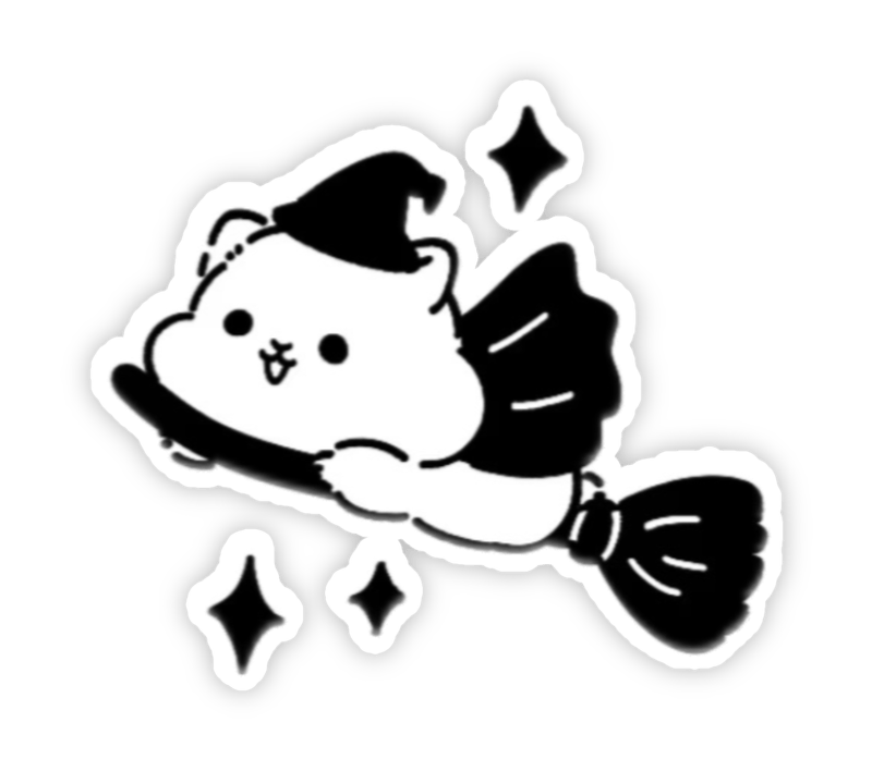 sticker cute không màu phong cách tối giản tinh tế