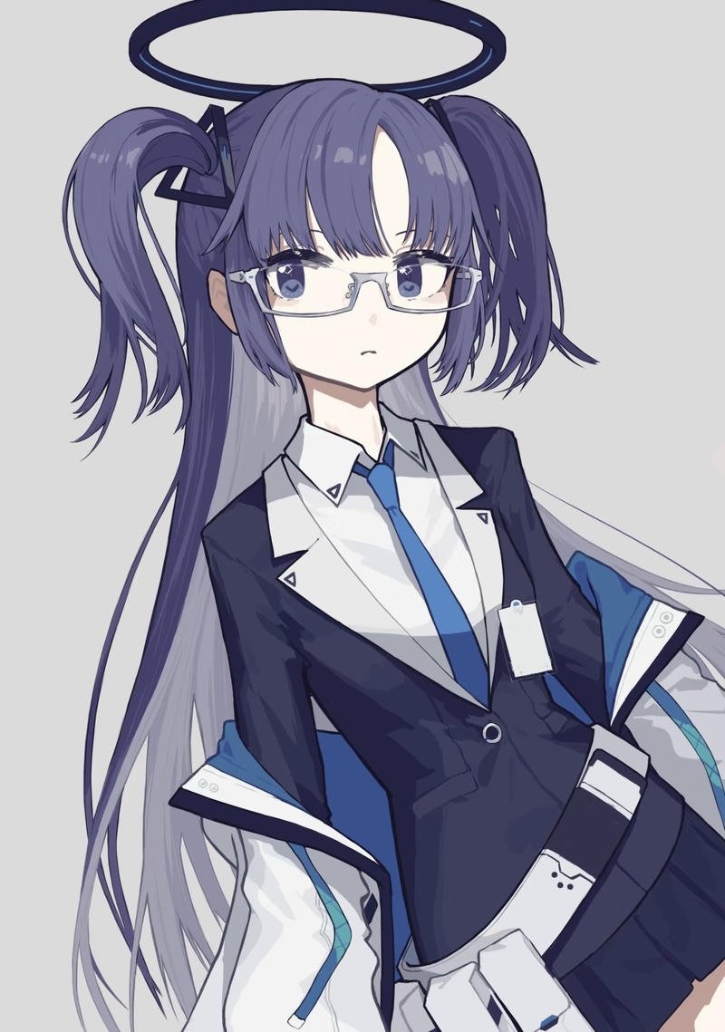 Ảnh anime nữ đeo kính với phong cách dễ thương