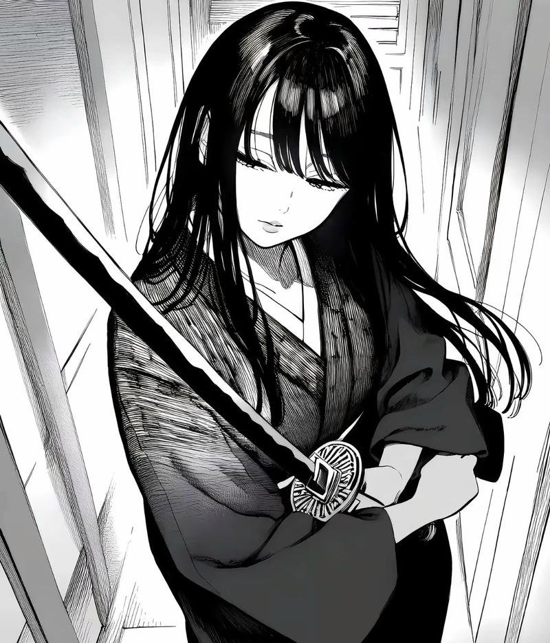Ảnh anime nữ đơn sắc mang thần thái lạnh cuốn hút