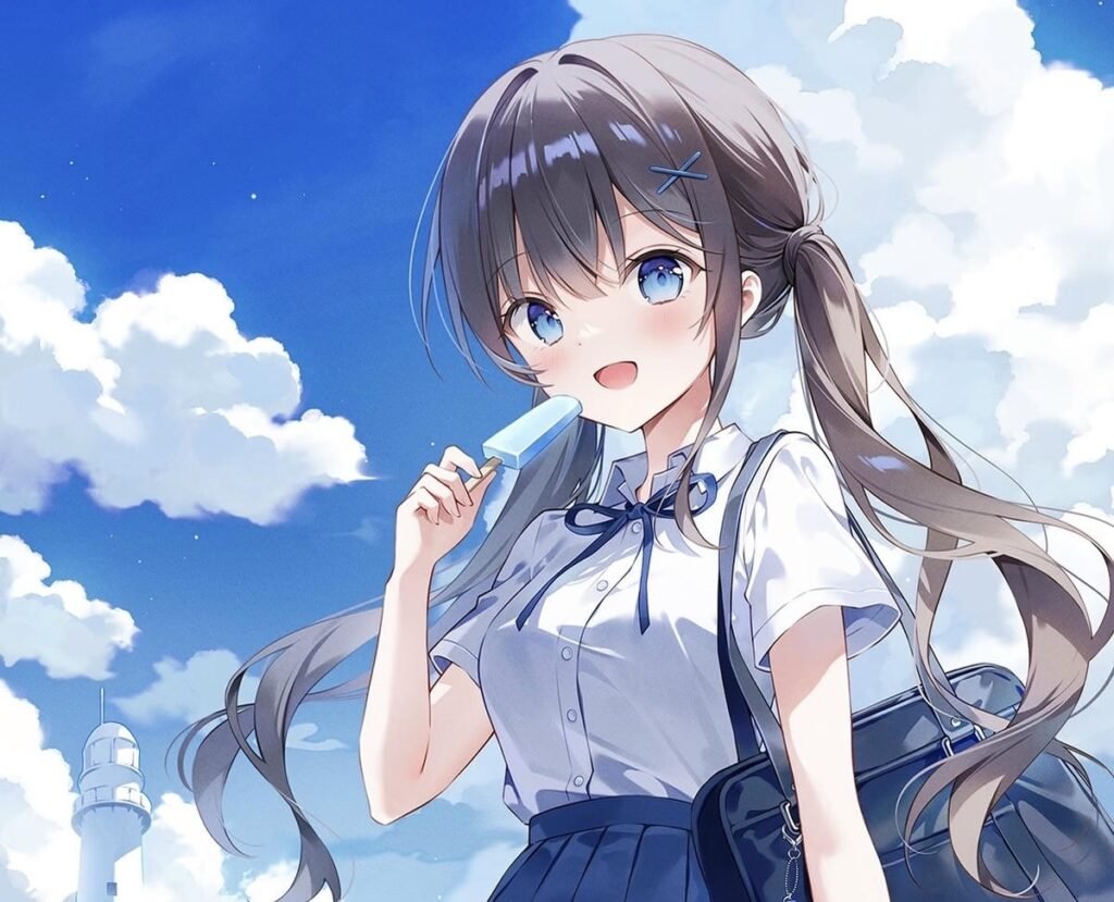 Ảnh anime nữ học sinh thumbnail