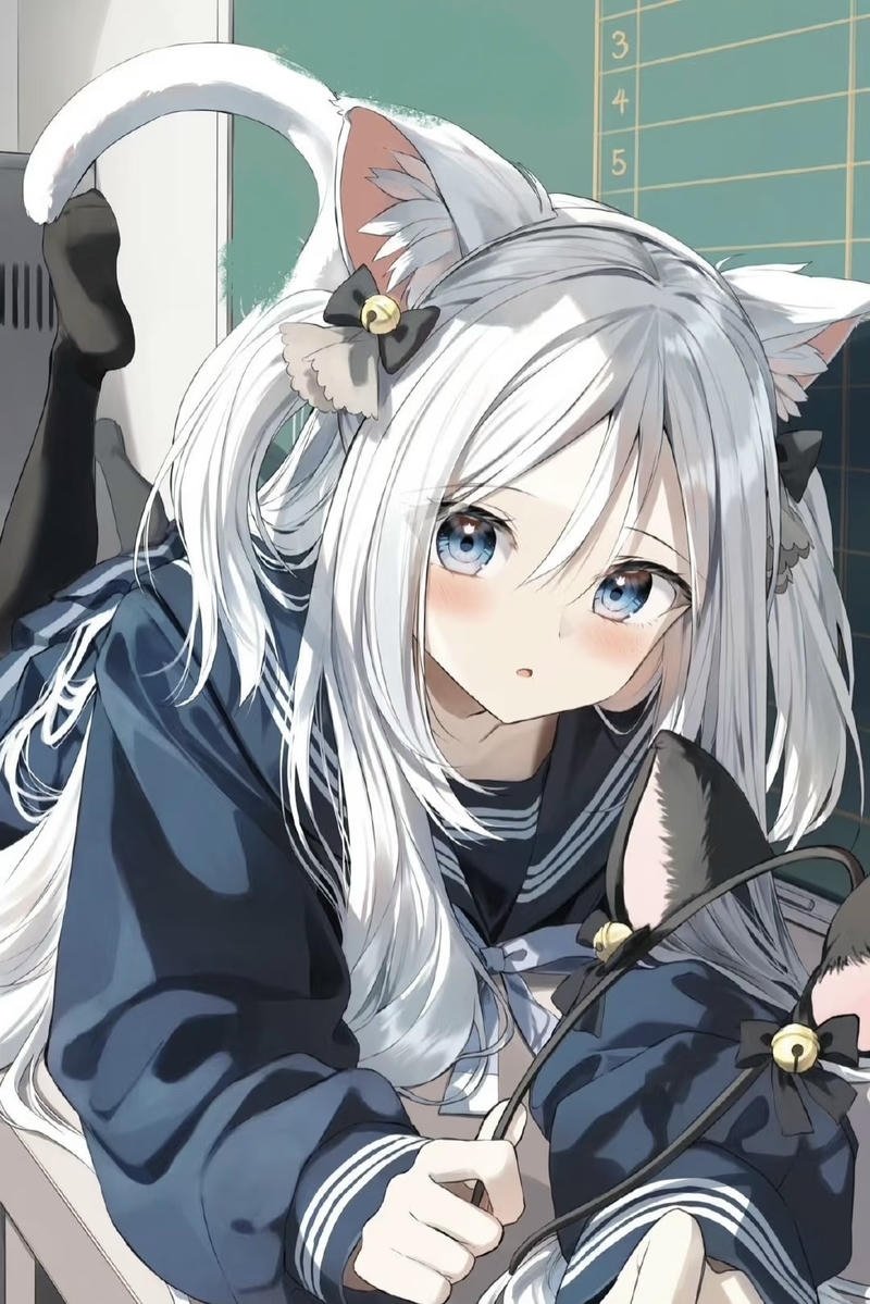 Ảnh anime nữ học sinh với phong cách tinh nghịch dễ thương