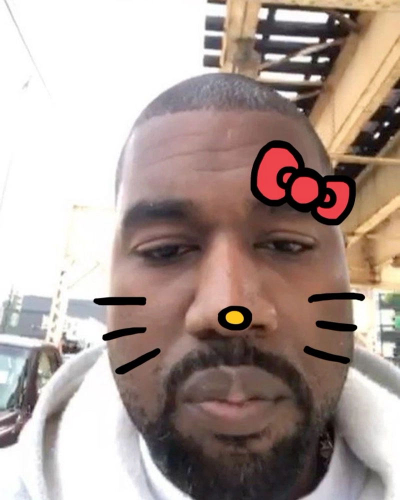 Ảnh meme Kanye West hello kitty