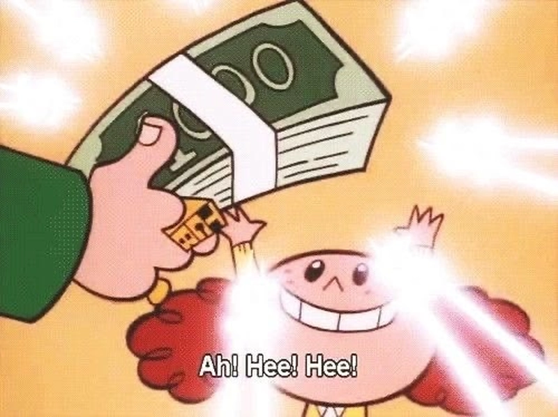 Ảnh meme tiền phát sáng cực hài