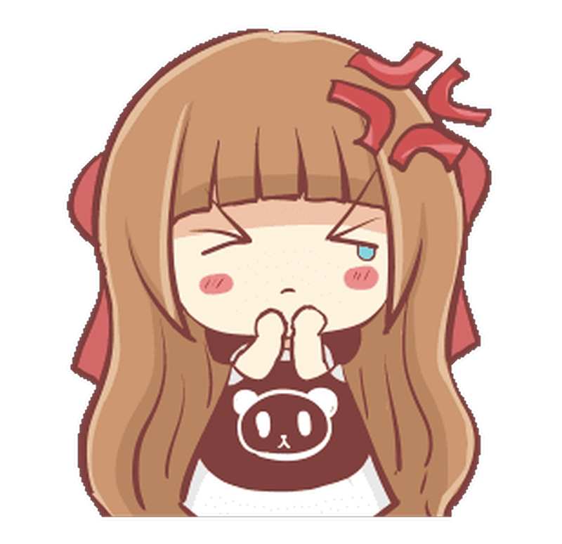Ảnh sticker anime hoạt hình tóc dài
