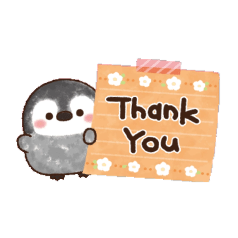 Ảnh sticker cảm ơn tích cực ấm áp