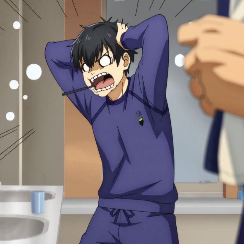 Anime meme Isagi ôm đầu ngạc nhiên