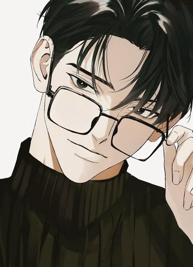 Anime nam đeo kính với phong cách trưởng thành