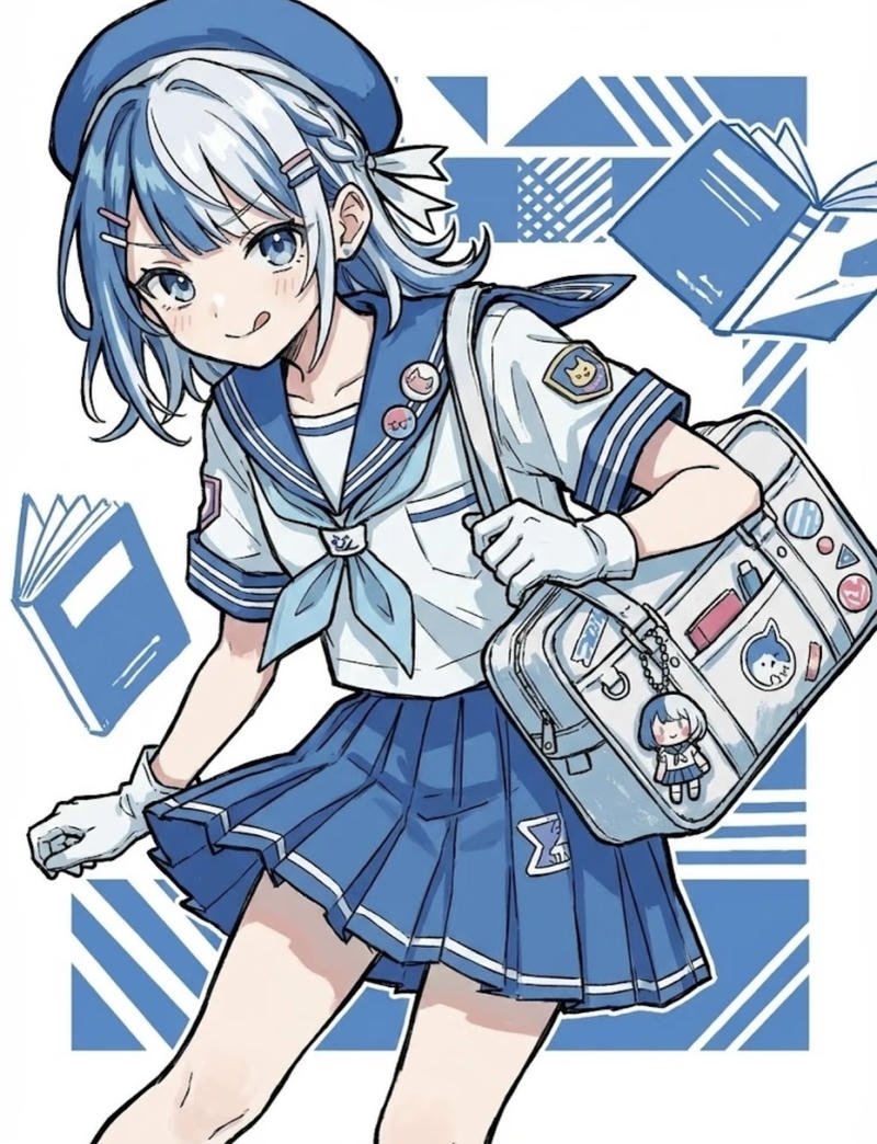 Anime nữ học sinh với phong cách nhẹ nhàng