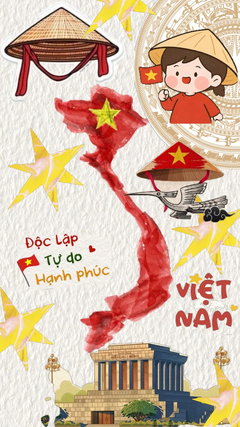 Bé vẽ tranh em yêu tổ quốc Việt Nam với màu sắc tươi sáng