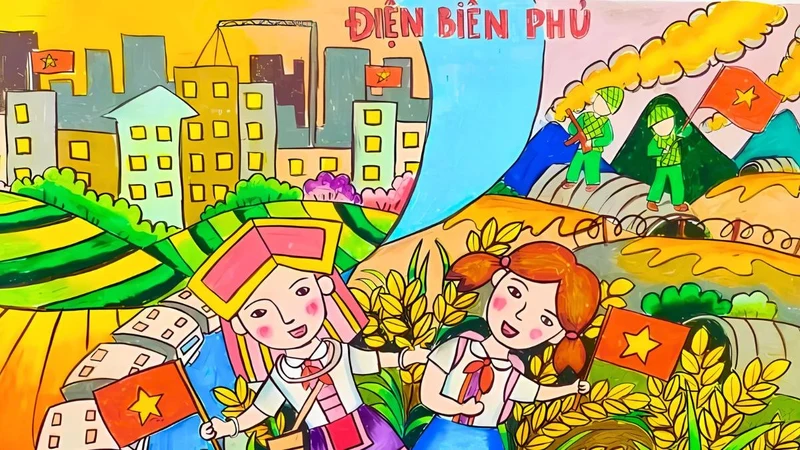 Cách vẽ em yêu tổ quốc Việt Nam cho học sinh sáng tạo