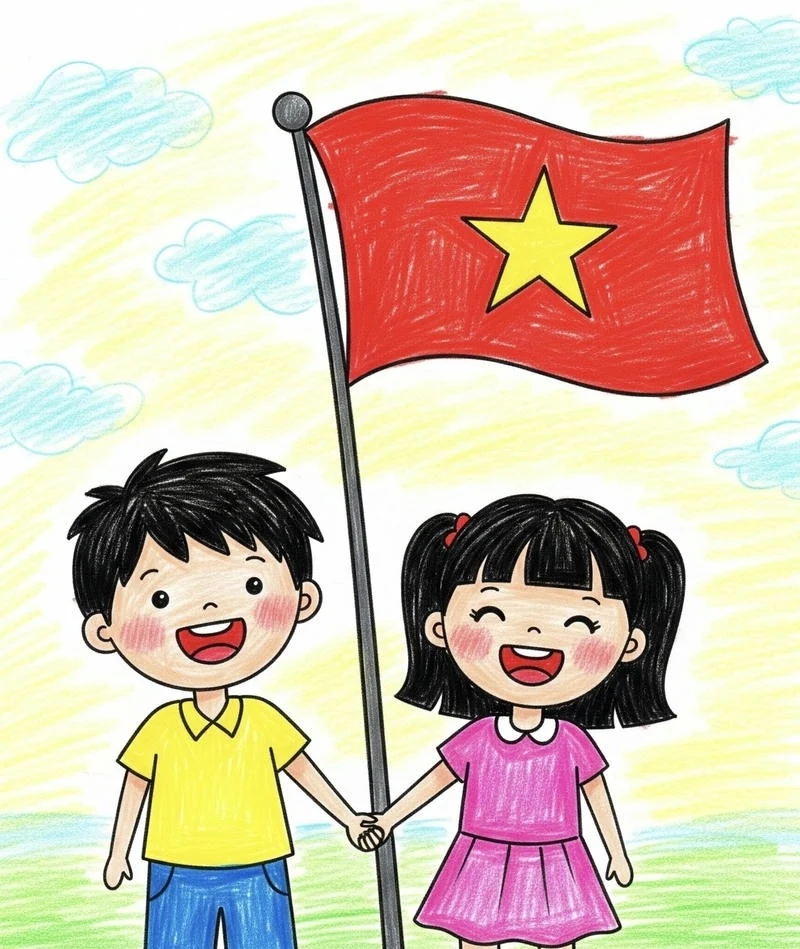 Cảm xúc tự hào dân tộc trong tranh em yêu tổ quốc Việt Nam