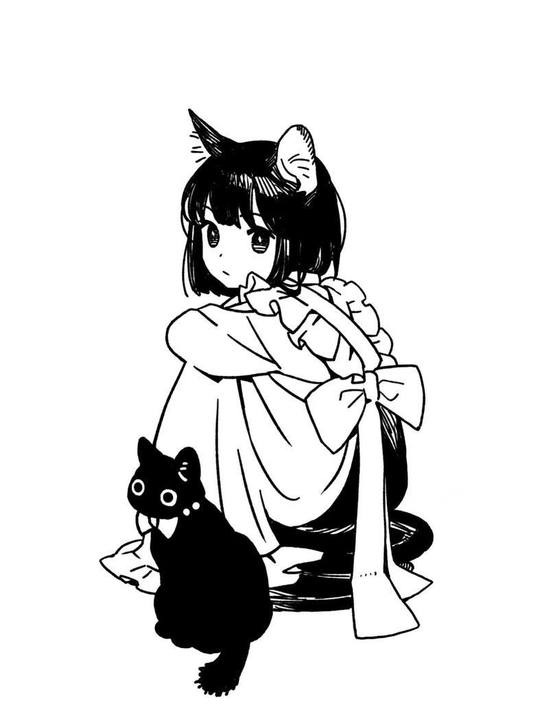 Hình ảnh anime nữ đơn sắc với đôi mắt sâu thẳm