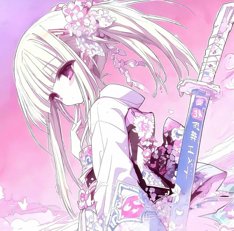 Hình ảnh anime nữ kiếm sĩ phong cách cool ngầu