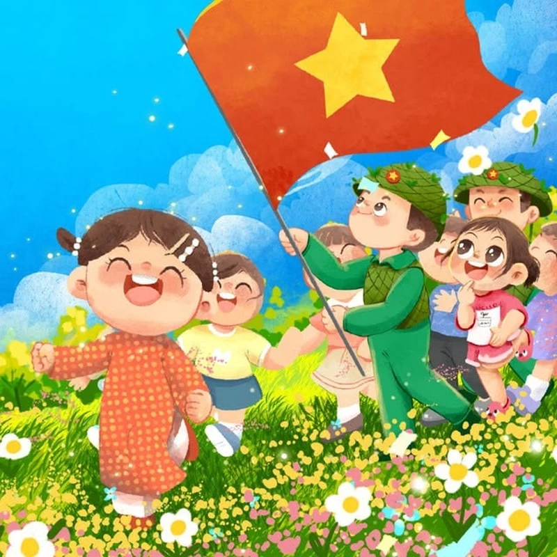Hình ảnh đất nước tươi đẹp trong tranh vẽ em yêu tổ quốc Việt Nam
