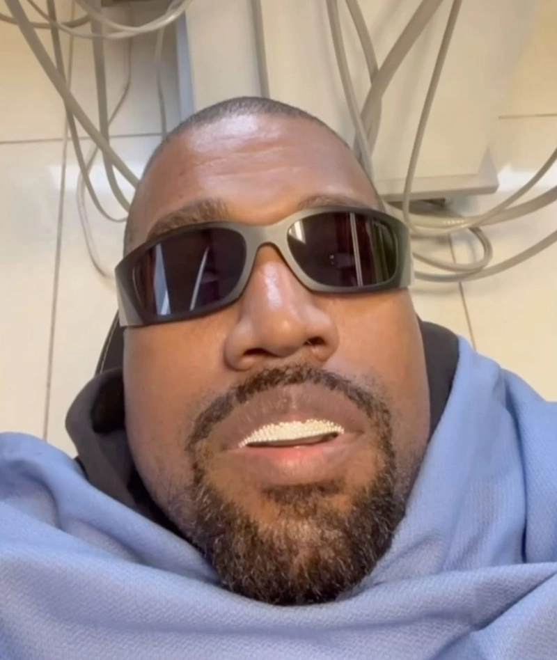 Hình ảnh meme Kanye West style cool nhưng buồn cười