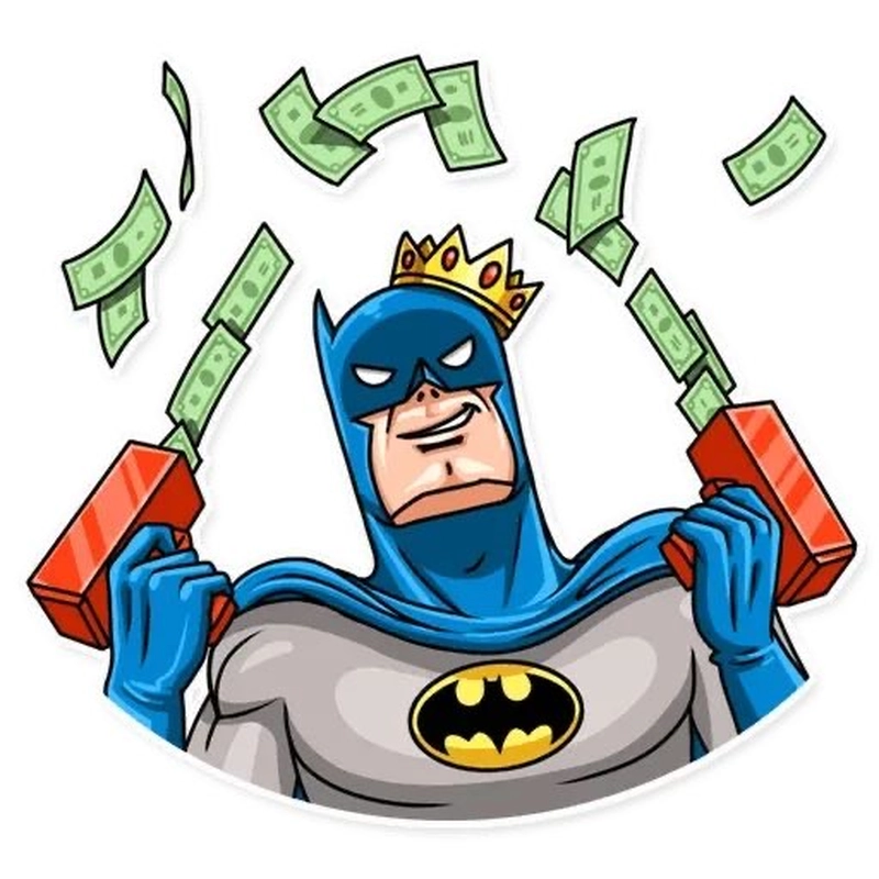 Hình ảnh meme batman bắn súng ra nhiều tiền