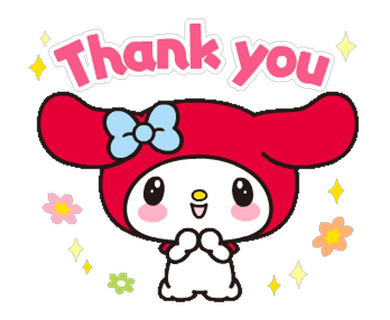 Hình ảnh sticker cảm ơn chibi cute