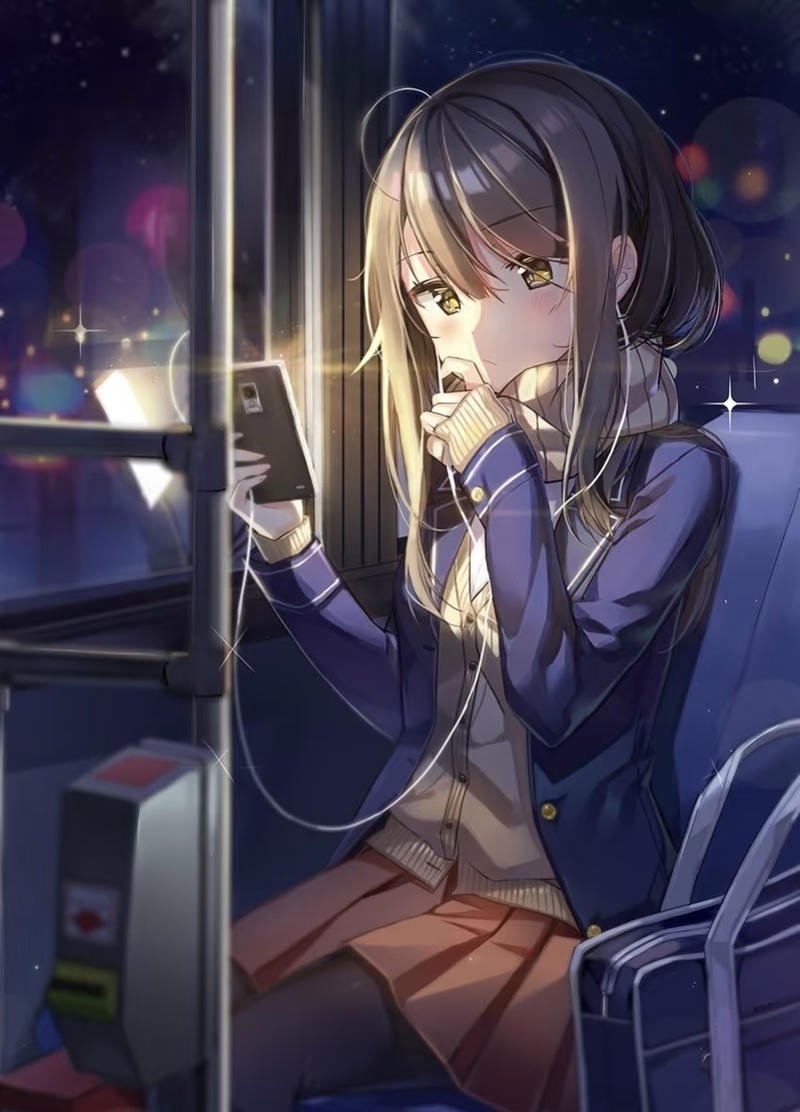 Hình anime nữ học sinh mang nét dễ gần