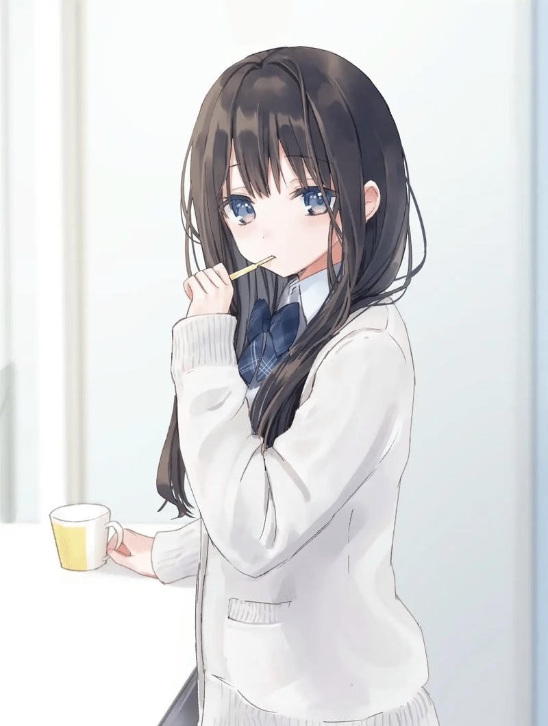 Hình anime nữ học sinh mang nét tươi mới