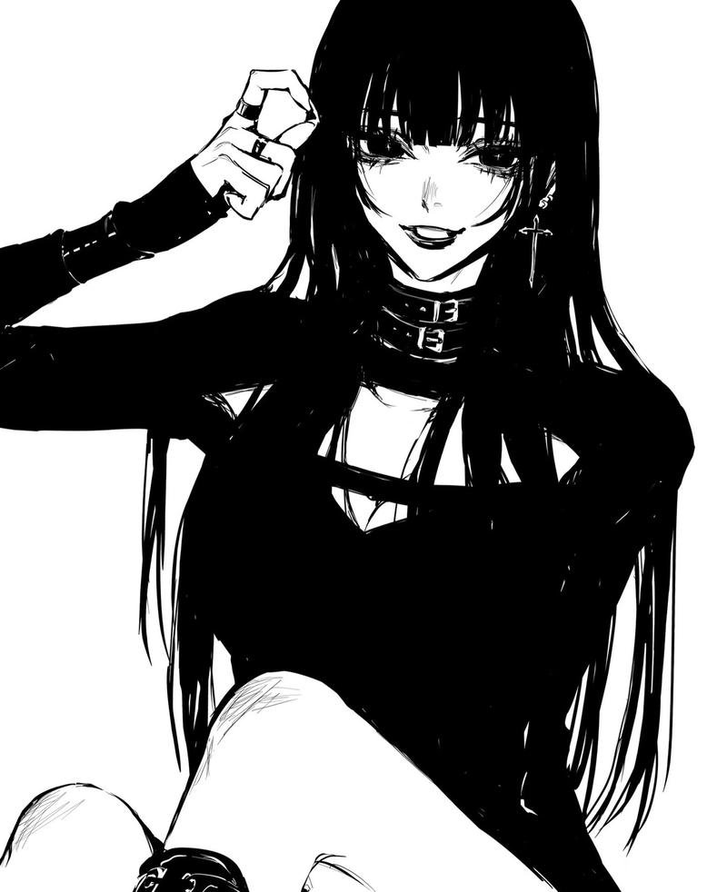 Hình anime nữ tương phản mạnh tạo chiều sâu cảm xúc
