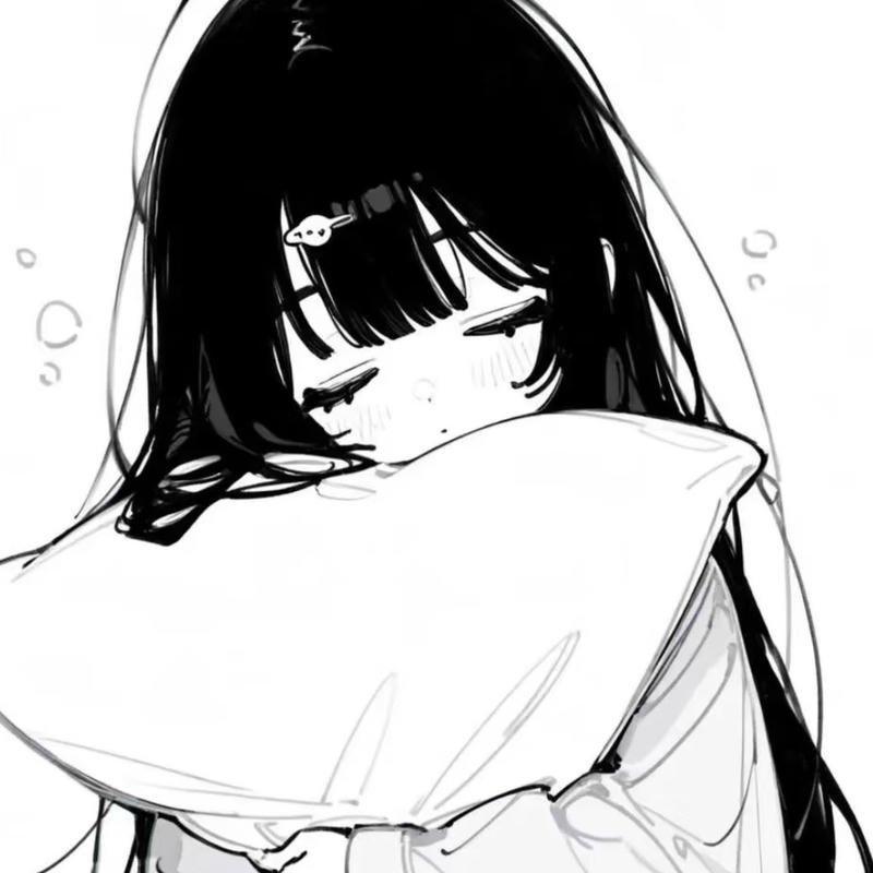 Hình anime nữ tương phản với ánh nhìn tĩnh lặng