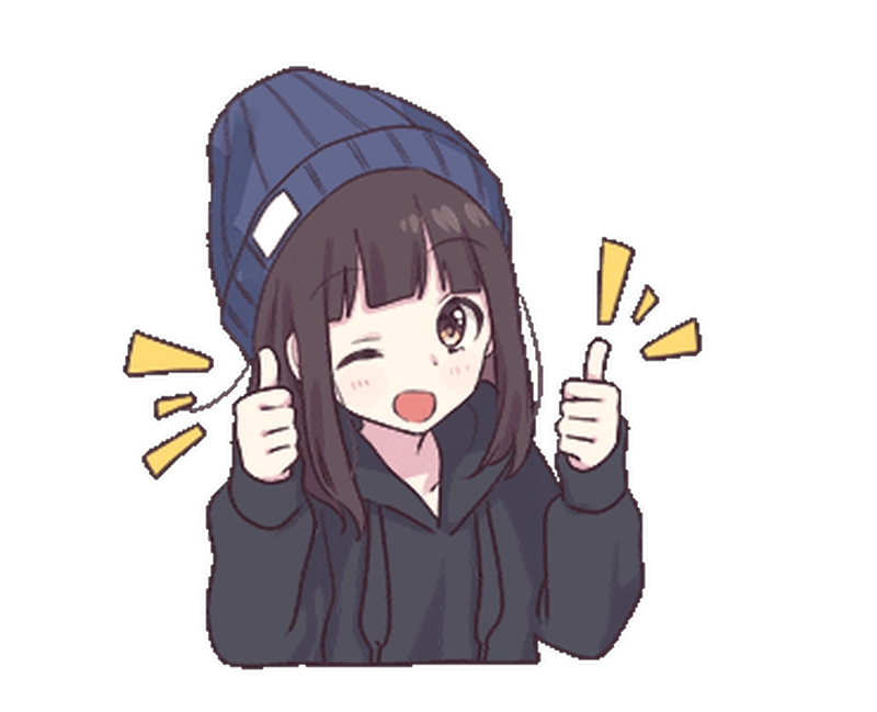 Hình sticker anime phong cách icon nhỏ gọn