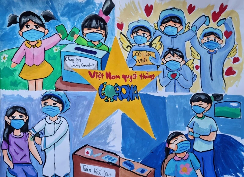 Mẫu tranh nghề bác sĩ đẹp cho học sinh tiểu học tham khảo