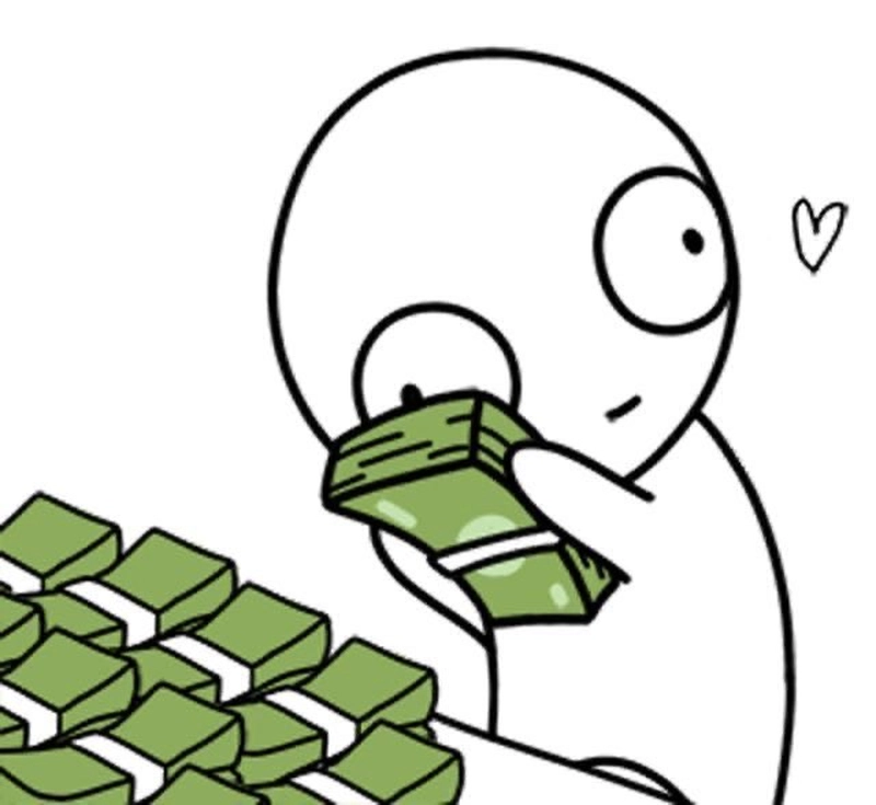Meme tiền mê không lối thoát luôn